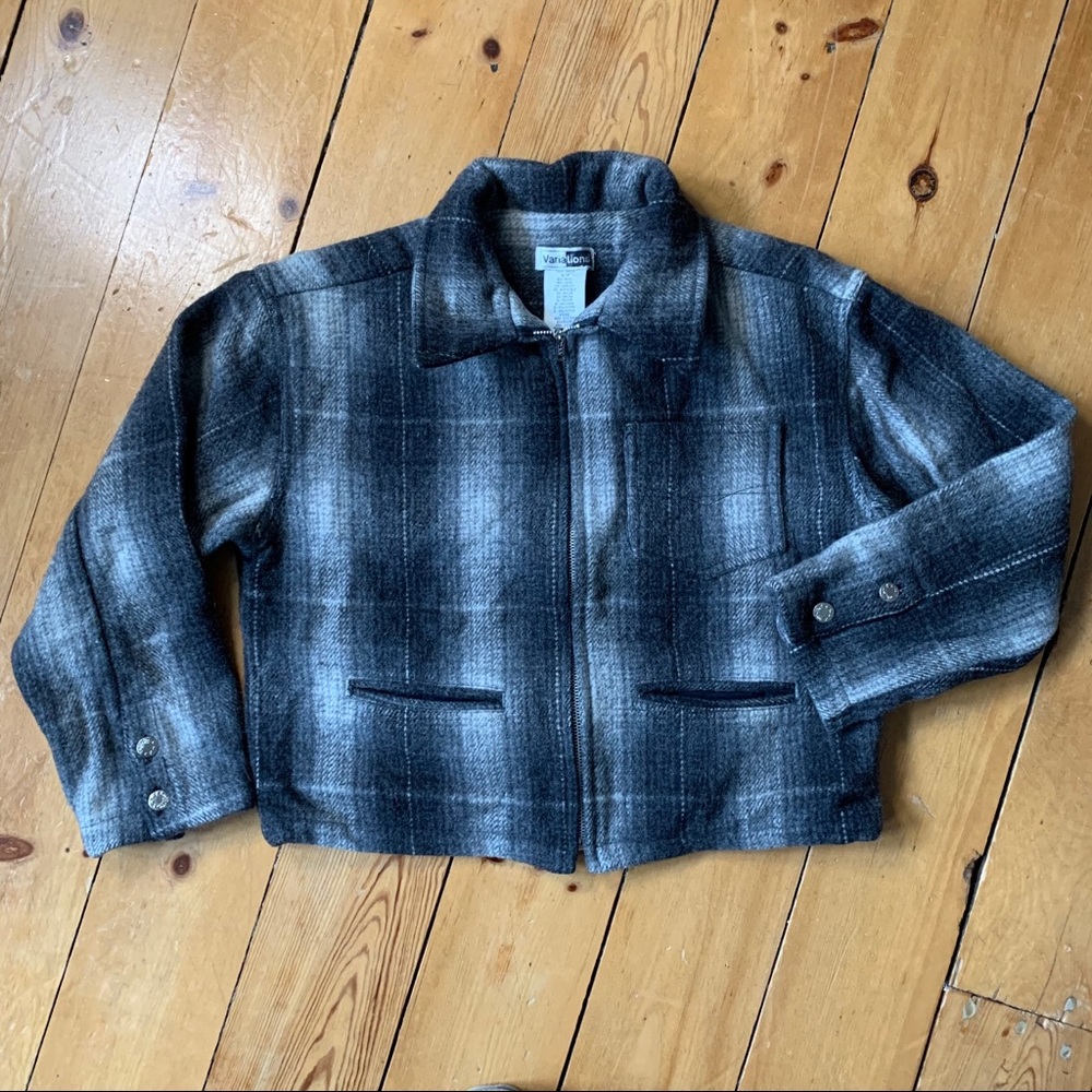VINTAGE cropped shirt jacket